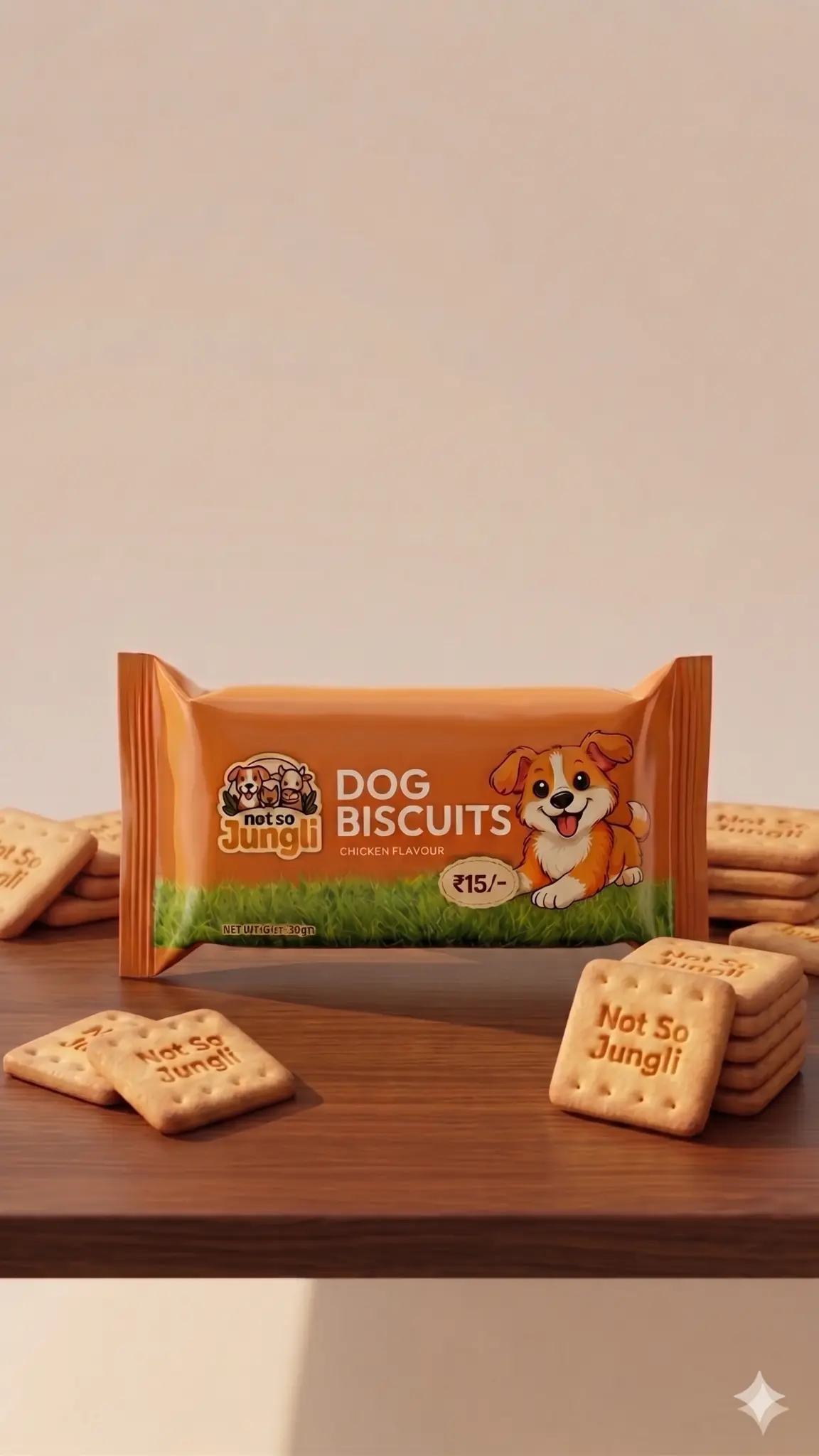 Not So Jungli cheap dog biscuits 65g chicken flavour — ₹15