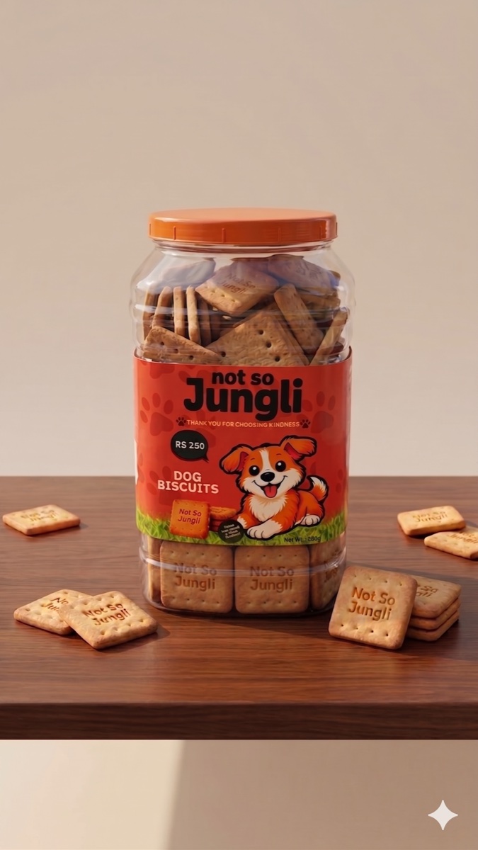 Not So Jungli dog biscuits 800g chicken value pack